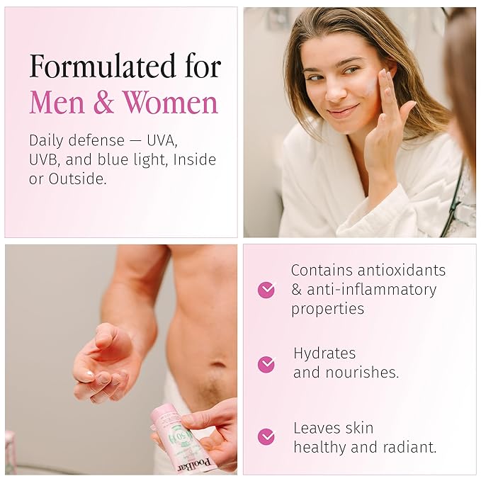 PoolBar Mineral Face Sunscreen Cream for Women and Men Sun Care, SPF 50, Hydrating Mineral, Vitamin C, E, and Ceramide, Non Scented Water Resistant Sunscreen, Blue Light Protection - 50ml (Pack of 3)