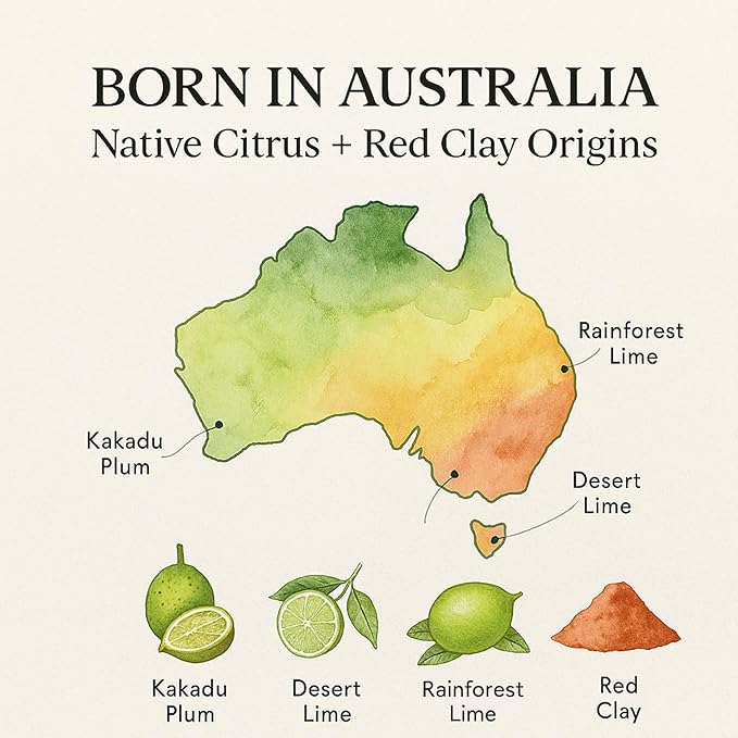 Australian Red Clay Face Mask, Mineral-Rich Detox Mud Mask with Kakadu Plum, Desert & Rainforest Lime Extracts, for Radiant-Looking, Smoother Skin, All Skin Types, 100 mL (1)