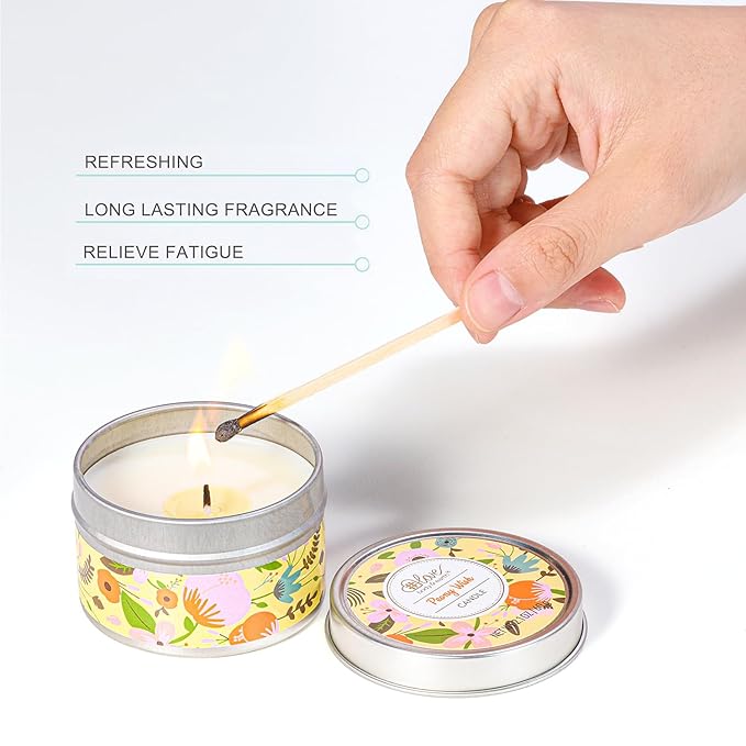 4PC Rose Water Lotion Gift Set: Hand & Foot Cream, Soap, Scented Candle - Body Care for All Skin Types Skin Care Gift Set for Women, Mothers Day Gifts for Mom Gifts, Birthday Christmas Gifts for Women