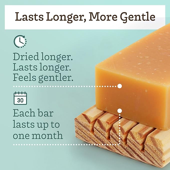 Southern Natural Goat Milk Soap Bar - 3 Pack Essential Oil Blend - For Dry Sensitive Skin. Natural Handmade Face & Body Soap For Men & Women. (Net 12 oz)