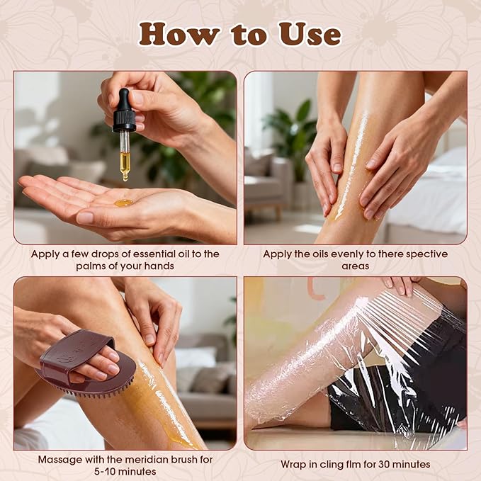 4Pcs Meridian Massage Brush, 2025 New Full Body Relaxation Meridian Massage Brush, Beauty Salon Professional Custom Meridian Brush, for Meridian Scalp Full Body Relaxation Massage