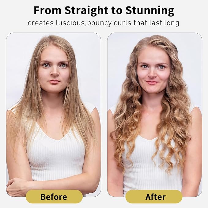 DAN Technology Hair Dryer Brush & Mini Curling Wand Set - 1 Inch Travel Set with 3 Temperature Settings - Hot Air Brush for Drying, Styling, Curling, and Volumizing