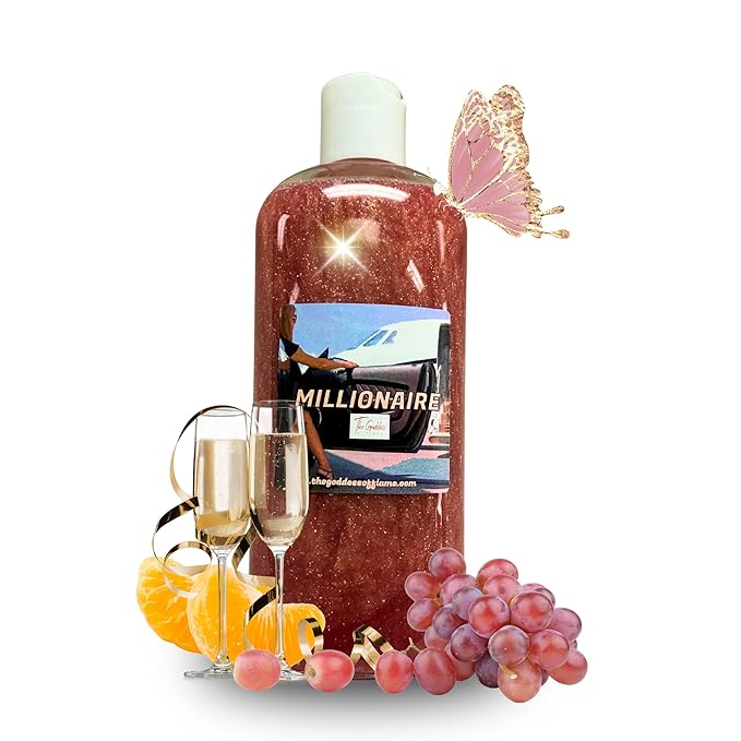 Millionaire Shower Gel – 8 oz Handmade Luxury Body Wash Charged at Altars for Wealth, Success & Confidence – Rich Scent, Vegan & Sulfate-Free – Wiccan, Hoodoo, Pagan, Magick Ritual Use
