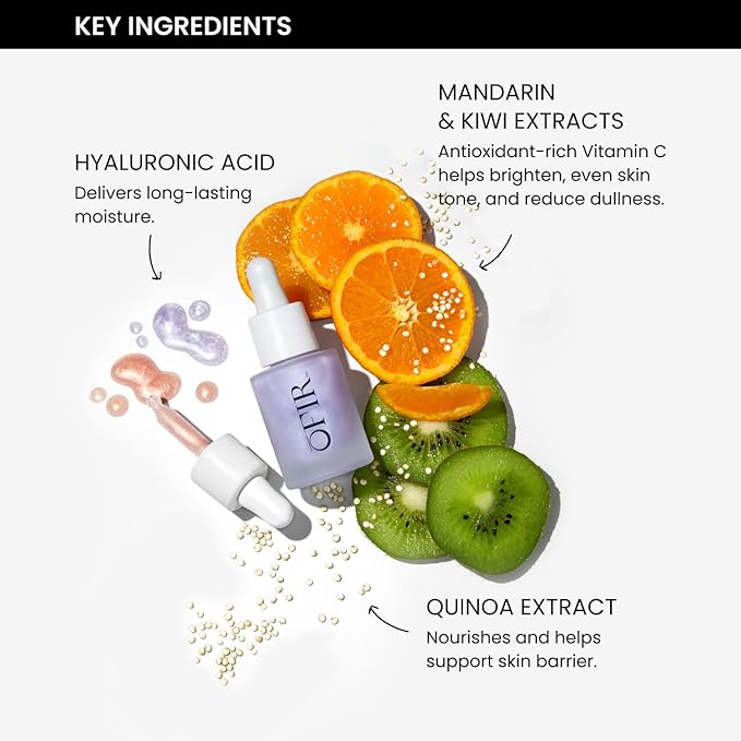 OFIR Bloom Serum Illuminating Gel | Under Eye Brightener Dark Circles Treatment | Lifting Formula With Hyaluronic Acid | Vegan Cruelty Paraben Free Skincare | Hydrating Moisturizer | Peony 1 Fl Oz