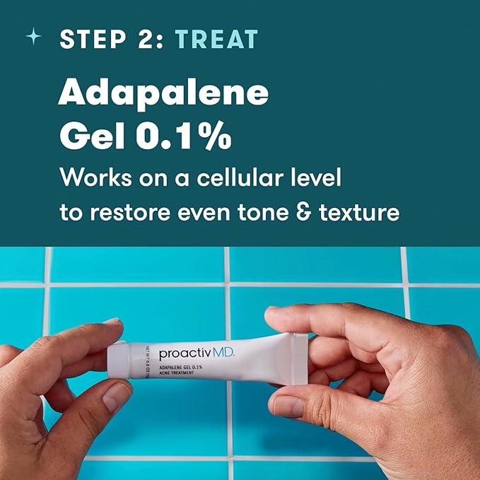 Proactiv MD 3-Step Routine, Ultra-Gentle Face Cleanser, 0.1% Adapalene Gel Treatment, Ultra-Hydrating Moisturizer, 30-Day Acne Treatment Kit