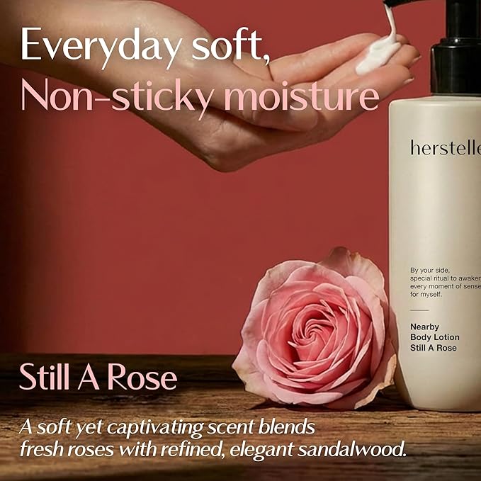 Hersteller Nearby Still A Rose Vegan Body Lotion 10.1 fl oz - Zero-Irritation Eco-Ceramide Formula with 100% Recyclable Packaging, Non-Sticky Moisturizing
