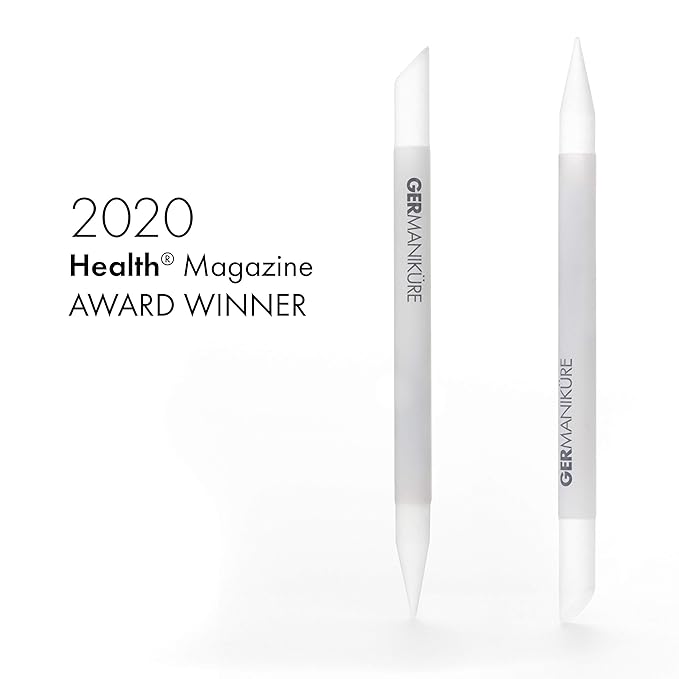 4pcs Manicure Set Genuine Czech Crystal Gray Glass Nail File Moon File Manicure Stick Pedicure Foot Care Bar in Black Leather by GERmanikure