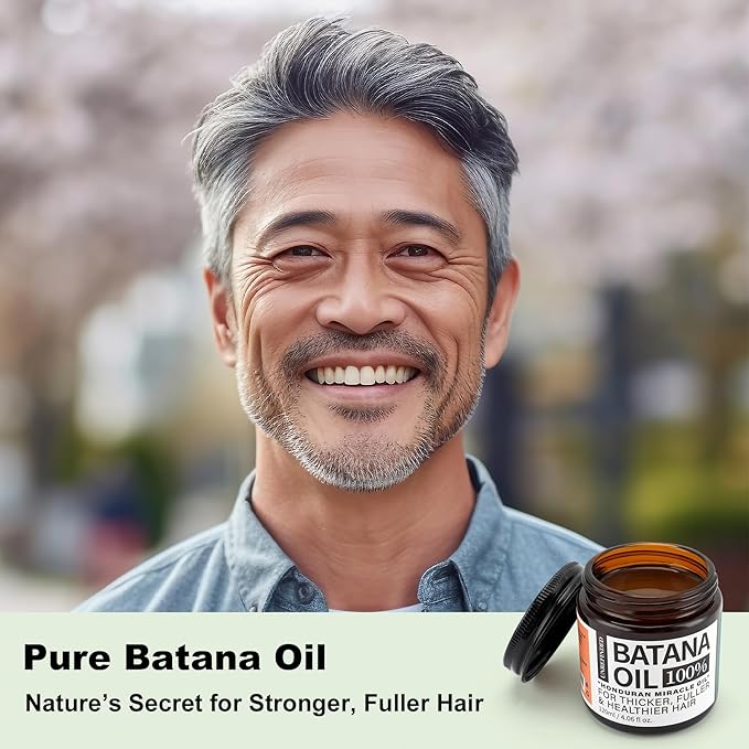 Batana Oil for Hair Growth Dr. Sebi 100% Natural, Unrefined and Organic Batana Oil from Honduras, 4.06 Ounce Jar