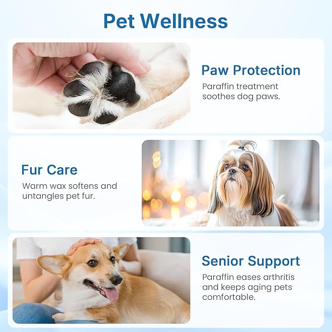 4000ml Paraffin Wax Machine for Hands and Feet, Paraffin Wax Warmer Kit with Auto-time & Temperature Control, Paraffin Bath Machine for Hands w/ 8Pack Refills, Purple