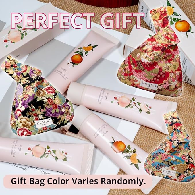 DEMIKI Shea Butter Hand Cream for Dry Cracked Hands, Birthday Gifts for Women, Bridesmaid Gifts, Nurse Gifts, Christmas Gifts, Party Favors, Hand Cream Gifts Set for Women, Travel Size1.7fl.oz x 2