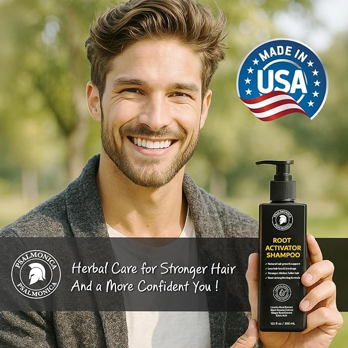 Root Activator Shampoo for Men - Hair Growth Shampoo for Hair Loss and Thinning Hair - Hair Loss RegrowthTreatments for Women Men (10.1 Fl Oz (Pack of 1))