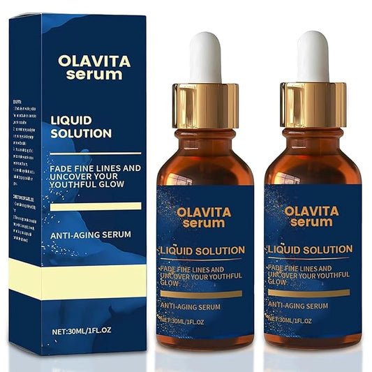Facial Serum, Olavita Liquid Solution Anti Aging Serum, Vitamin C & E Serum, Promotes Skin Collagen Production, smoothes wrinkles and fine lines (2PCS)