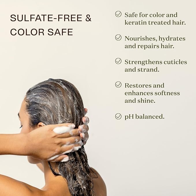 Ingreendients Non Toxic Vegan Shampoo and Conditioner with Organic Ingredients, Apple Cider Vinegar, Tea Tree Oil - Color Safe, Paraben & Gluten Free, Silicone & Sulfate Free, pH Balanced