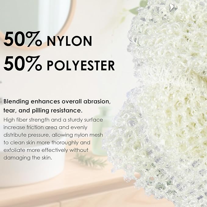 INNERNEED Exfoliating Net Cover Sponge Bath Scrubbing Loofah Rough Washcloth Case 4pcs, Only for INNERNEED Silicone Body Brush （Only Case）