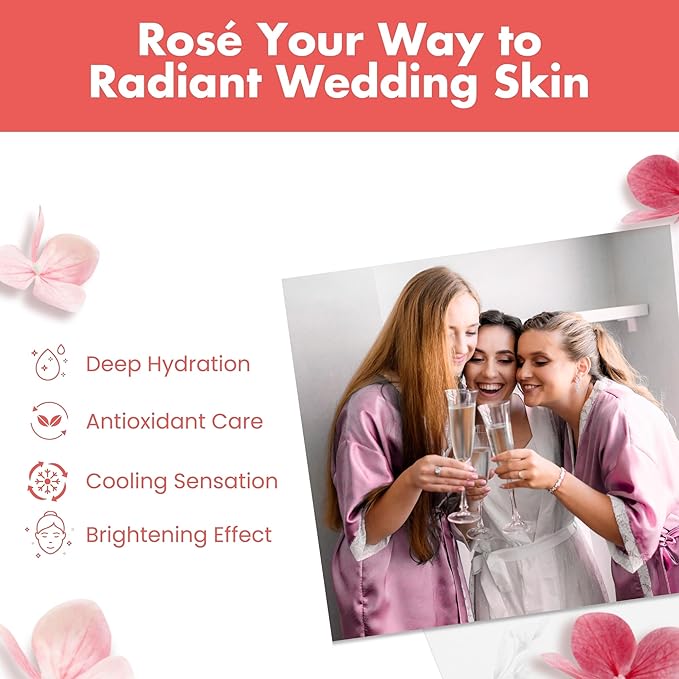 Patchology Serve Chilled Rosé Facial Sheet Mask - Hydrating & Soothing Face Mask with Hyaluronic Acid for Glowing Skin, Rosé Scented Skin Care Treatment, Self-Care Spa Experience at Home - 2 Pairs