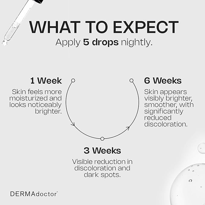 DERMAdoctor Night Face Oil Toner Anti-Aging Hydrating - 20% Vitamin C Ester, Vitamin E, Ferulic Acid, & Marula Oil for Face | Concentrated Vitamin-C Ester Facial Oils | Dermatologist Formulated - 1 Oz