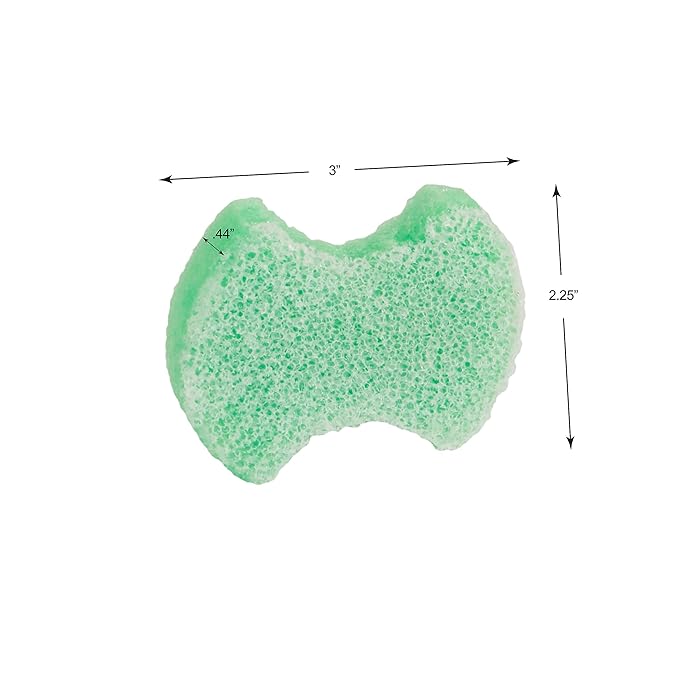 Spongeables Pedi Scrub Foot Exfoliating 5+ Wash Sponge, Citron Eucalyptus, 6 Count