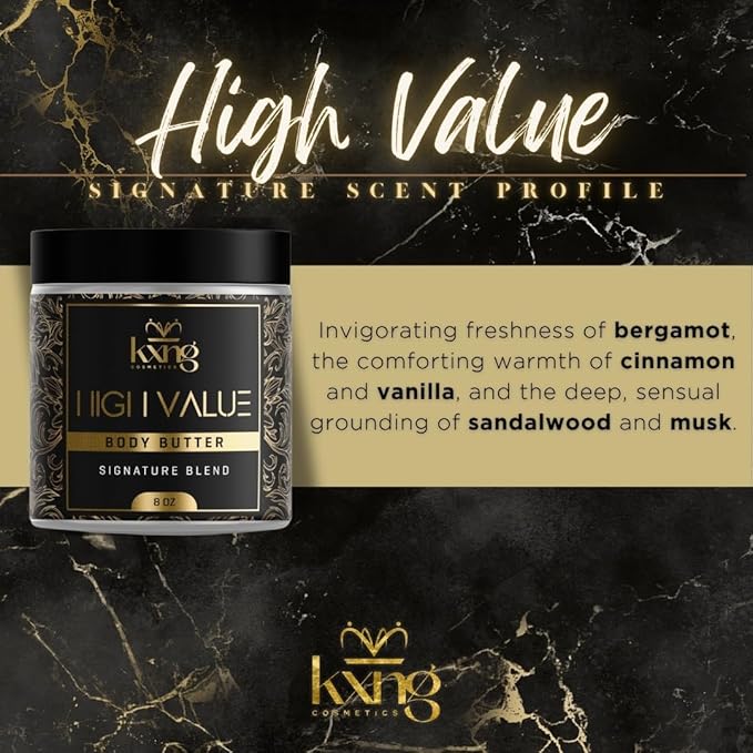 KXNG Luxurious Whipped Body Butter, Deeply Hydrating Shea Butter Body Cream, Moisturizer for Men & Women, Cruelty-Free Skincare