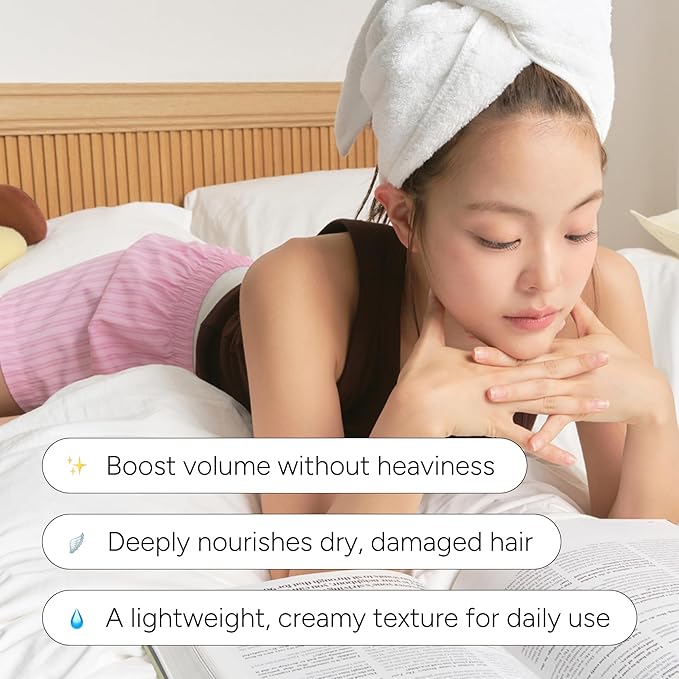 Intensive Hair Treatment – Rice Protein Repair Formula for Smoother, Stronger Hair – Moisturizing & Strengthening Korean Conditioner Mask – Sulfate & Paraben-Free – Hinoki Bloom, 8.81 fl oz