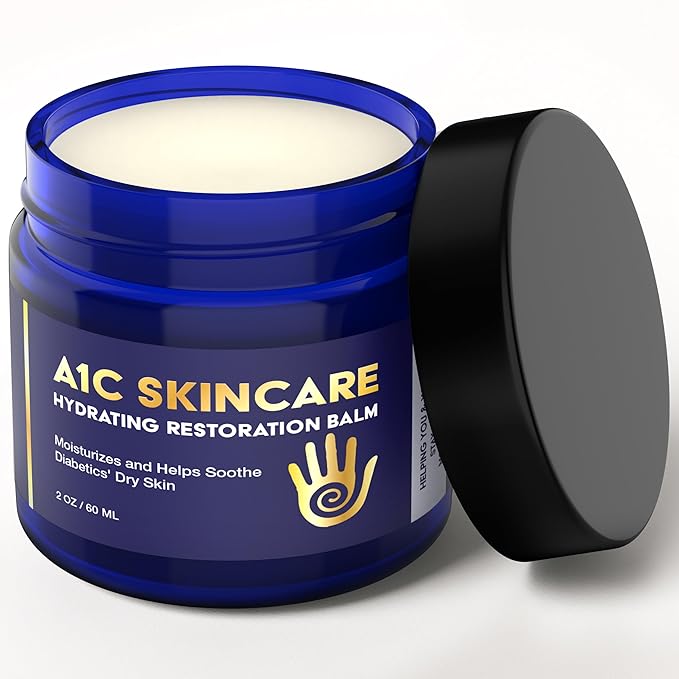 Diabetic Care Balm - Balm for Diabetics Care with Beeswax & Vitamin E, Diabetic Moisturizer For Dry, Cracked Hands & Feet, Long-Lasting Hydration for Sensitive Skin, 2 oz