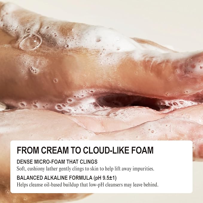 NUNIES Mild Alkaline Cleansing Foam – Daily Korean Face Wash for Sensitive Skin | Cream-to-Foam Lather | Deep Cleanser with Hyaluronic Acid & Ceramide | Fragrance-Free | 4.05 fl.oz. (120ml)