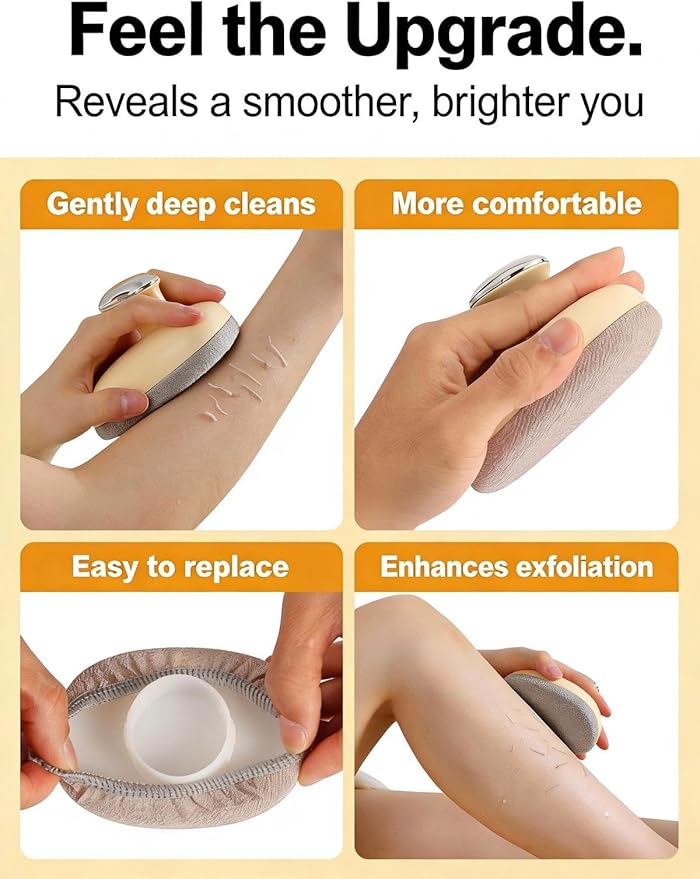 New Deep Exfoliating Body Scrubber, Upgraded Traditional Exfoliating Body Scrubber & Glove, Deep Exfoliating Bath Sponge for Women and Man, Body Brush, Exfoliator & Dead Skin Remover