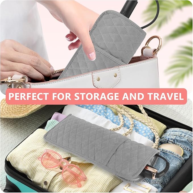 Heat Resistant Hair Tools Organizer Bag Portable Travel Storage Cover Pouch for Hair Straighteners, Curling Irons, Flat Irons and Hot Styling Tools(13.8" x 5.5")