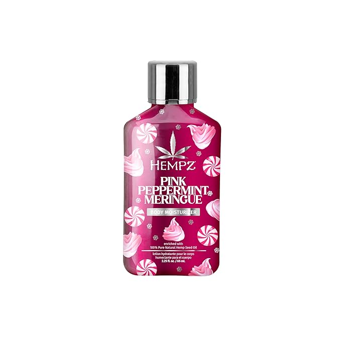 Hempz Pink Peppermint Meringue Body Moisturizer, Body Lotion, Fall Skin Care for Men & Women, Limited Edition