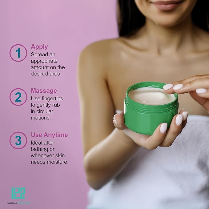 JUMAN Dead Sea Minerals Shea Butter Moisturizer Bundle | Infused with Vitamin E and Plant Extracts | Free from Harmful Ingredients | Suitable for All Skin Types | Bundle of 3