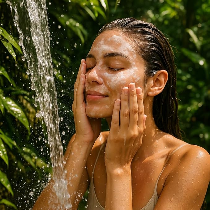 SpaScriptions Turmeric + Vitamin C Foaming Facial Cleanser, pH Balanced, Non Comedogenic, Paraben Free, For All Skin Types, 5 fl oz / 150 mL