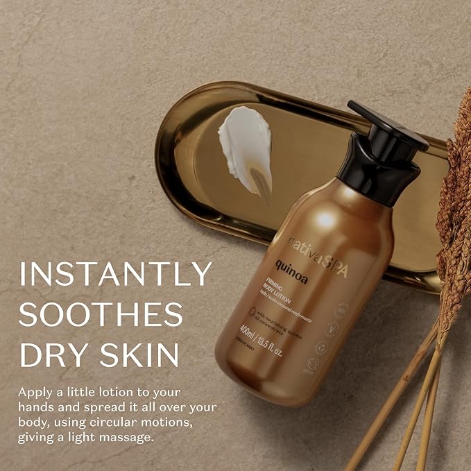 Nativa SPA by O Boticario Quinoa Hydrating Body Lotion, Fragranced Skin Moisturizer with Purified Quinoa Drops, 13.5 Ounce