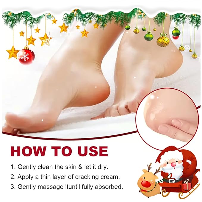 2Pcs Urea Cream 60% for Feet & Dry Cracked Skin, Christmas Hand Cream Cracked Heel Repair Stick, Maximum Strength Moisturizing Foot & Hand Balm, Repair Creams Christmas Gift Sets (Peach Flavour)