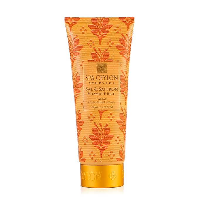 SPA CEYLON Sal and Saffron Vitamin E Enriched Facial Cleansing Foam | Gentle Cleanser | Hydrating | Skin Radiance