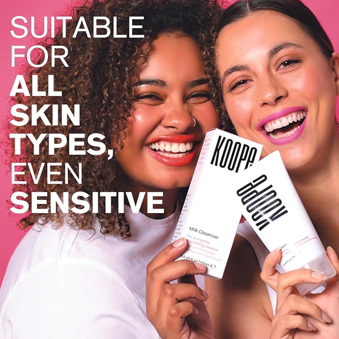 Koope Gel Face Wash, Cleanser For All Skin Types, Gentle, Soap-Free, pH Balanced, Makeup Remover with Oat Amino Acids, Cucumber, Kiwi & Aloe, Free of Parabens, Sulphates & Fragrances, Vegan, 5.0 FL OZ