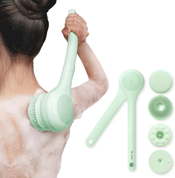 Electric Body Brush Bath Brush Head - Joint Brush Head, Pale Cypress Green, Only Suitable for Oh,XIYU. XY1 Electric Bath Brush