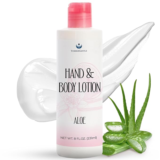 Aloe Lotion for Hands and Body - 8 oz of Aloe Vera Lotion for Dry Skin - Good for Sensitive Skin and Extra and Severely Dry Skin - Aloe Vera Moisturizer