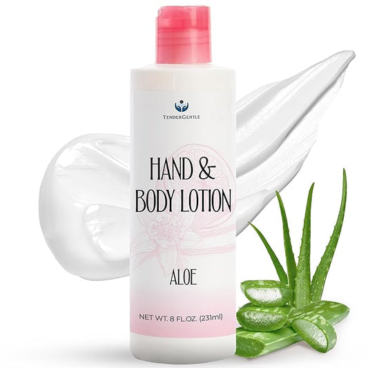 Aloe Lotion for Hands and Body - 8 oz of Aloe Vera Lotion for Dry Skin - Good for Sensitive Skin and Extra and Severely Dry Skin - Aloe Vera Moisturizer