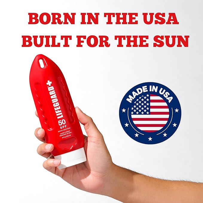 Lifeguard SPF 50 Sunscreen Lotion - Daily Broad Spectrum Face and Body Sunscreen, No White Cast, Hydrating Finish, For All Skin Types, Water Resistant, Reef Safe - 8 fl. oz.
