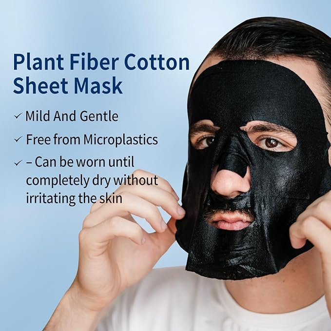 Soothing Face Sheet Mask (10 Sheets), Anti-Aging, Detoxifying & Moisturizing Face Mask for Sensitive Skin with Centella Asiatica, Vitamin B5, Glass Skin Face Mask for after Microneedling