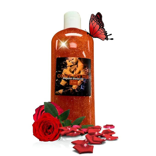 Come to Me Shower Gel – 8 oz Handmade Attraction Body Wash Charged at Altars for Love, Desire & Magnetic Energy – Wiccan, Hoodoo, Pagan, Magick Ritual Use