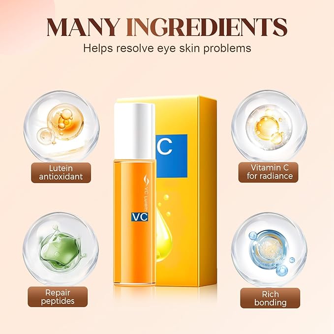 2PCS Lutein Eye Essence Oil, 2025 New VC Lutein Anti-Wrinkle Eye Serum Oil, Hydrating Dark Circles Remover for Daily Eyes Care, Lightweight Tightening Eyes Oils for Women (0.3 Fl Oz (Pack of 1), 3PCS)