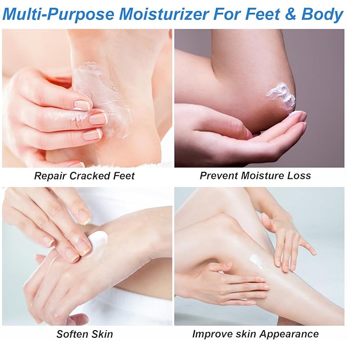 7.06OZ / 2 Pack Urea Cream 42% Plus Salicylic Acid 2%, Urea Foot Cream for Foot Care Cracked Heel Treatment Knees Elbows Hands Repair Treatment, Feet Moisturizer Corn Callus Dead Skin Deep Moisturizes
