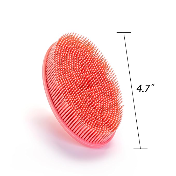 Premium Sensory Brushes for Kids or Autism,Soft Silicone Body Scrubber,2 in 1 Sensory Room Occupational Therapy,Silicone Loofah,Pets Shower Brush Bath Brush Shampoo Brush (3pcs(Big Oval))