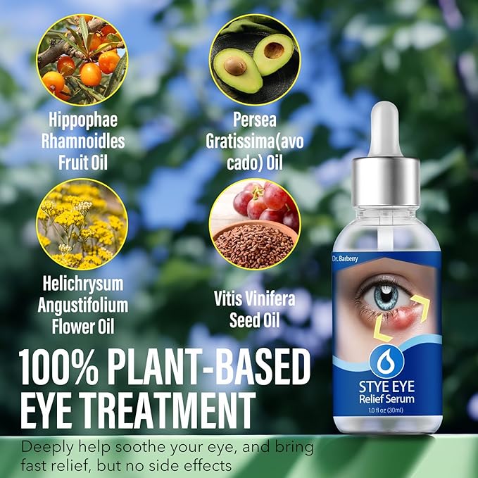 Stye Eye Treatment, Stye Relief Serum, Non-Irritating Formula, Immediatelty Relieve Eye Redness & Swelling, Target Chalazions & Blepharitis (1 Fl. OZ)
