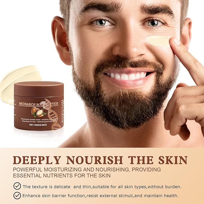 fugit Crowned SKLN Body Butter For Men,Pheromone Scented Cream,Cologne Body Butter for Men,Pheromone body butter for men,Hydrates and moisturizes to enhance attractiveness (1.76 Fl Oz, A)