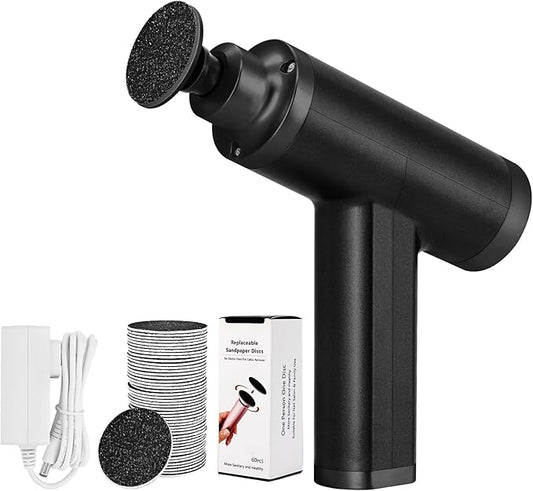 Upgraded Electric Callus Remover for Feet 4500rpm, Adjustable Speed Electric Foot Callus Remover Foot Sander Grinder Pedicure File for Women Men Dead Skin Cracked Heels (Black)