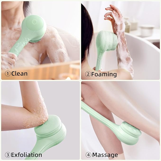Electric Body Brush Bath Brush Head - Lotion Applicator Head, Pale Cypress Green, Only Suitable for Oh,XIYU. XY1 Electric Bath Brush