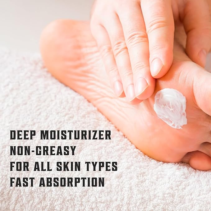 Viking Revolution Tea Tree Foot Cream for Dry Cracked Heels - Foot Balm For Cracked Feet - Dry Feet Repairing Cream with Aloe Vera and Mint (8oz)