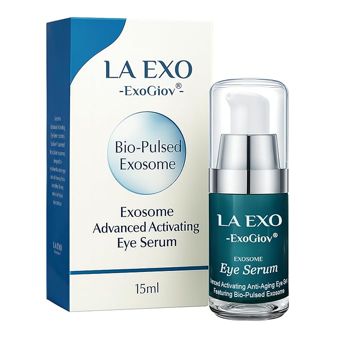 Exosome Eye Serum – Advanced Anti-Aging Eye Treatment for Puffiness, Dark Circles & Fine Lines – Brightening, Smoothing & Hydrating Undereye Skin Care for a Youthful Look – 15ml