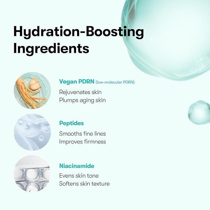 VT COSMETICS PDRN Glow Ampoule, PDRN Facial Mist, Deep Hydration Spray Serum, Vegan Skin Care, Light-weight Face Moisturizer, Plumping Effect, Fragrance-Free, Korean SkinCare (3.38 fl oz / 100 ml)